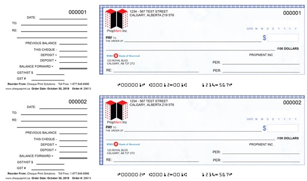 Order BMO Cheques in Canada, BMO Bank Cheques - Cheque Print