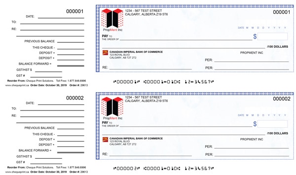 Order CIBC Cheques in Canada, CIBC Bank Cheques - Cheque Print