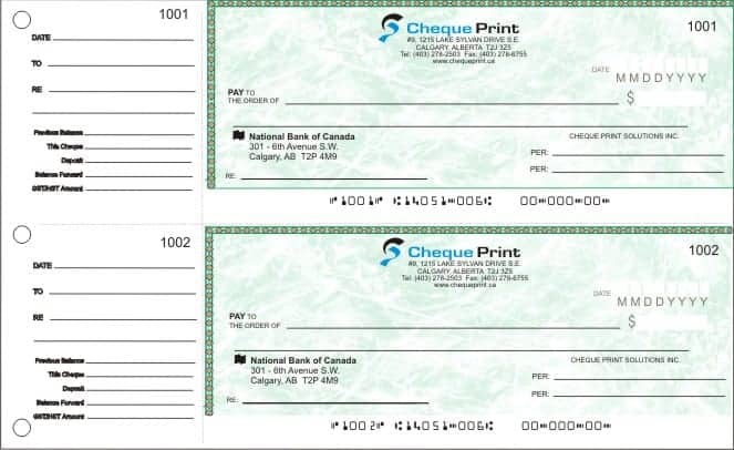 2-Per-Page Premium Manual Cheques - Product - Cheque Print