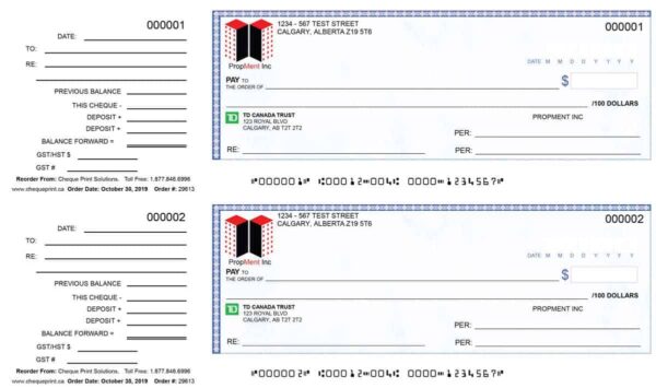 Order TD Cheques in Canada, TD Bank Cheques - Cheque Print