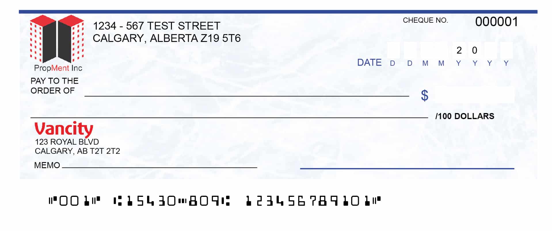 Vancity Cheques, Order Cheques from Vancity - Cheque Print